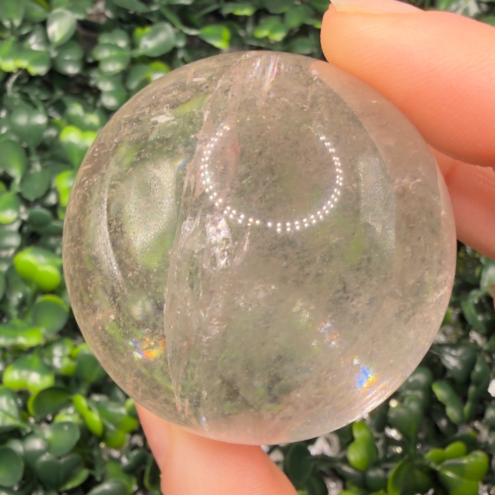 Incredible Rainbow filled Clear Quartz Sphere